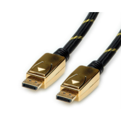 Kabel DisplayPort , DP-DP M/M, 3.0m, crno/zlatni